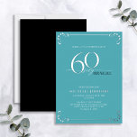 Onderneming 60 & Fabulous Turquoise & Silver Birth Folie Uitnodiging<br><div class="desc">Het is je speciale verjaardag, en het is tijd om te vieren! Wil je de beste baard in de stad gooien? Zorg ervoor het met het hoogste van stijl met dit Verrassend 60 begint & de Uitnodiging van de Folie van Fabulous Turquoise & Silver Birthday. Het zal zeker de toon...</div>