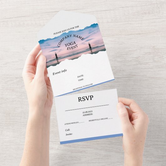 ONDERNEMING ANIVERSARY EVENT INVITATION Customable All In One Uitnodiging (Afscheurbaar)