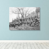 Onderneming C, 3e Amerikaanse infanterie in Fort M Canvas Afdruk (Insitu (Houten vloer))