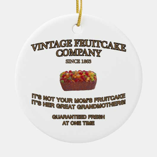  onderneming Fruitcake Keramisch Ornament (Voorkant)