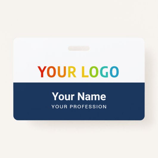 Onderneming Gealigneerde Logo identiteitskaart | A Badge (Voorkant)