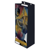 Onderneming Logo Business Branded Abstract Wijn Cadeautas (Achterkant Gekanteld)