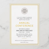 ONDERNEMING moderne gebeurtenis eenvoudig ivoorgou Folie Uitnodiging (Voorkant)