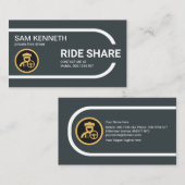 Ondernemingen met geronde kolomrand Ride Share Visitekaartje (Voorkant / Achterkant)