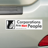 Ondernemingen zijn geen mensen bumpersticker (Op auto)