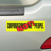 Ondernemingen zijn mensen. DIE NIET! Bumpersticker (Op auto)