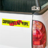 Ondernemingen zijn mensen. DIE NIET! Bumpersticker (Op Truck)