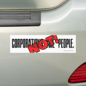 Ondernemingen zijn mensen. NIET! Bumpersticker (Op auto)
