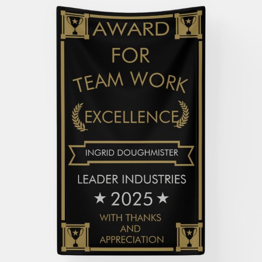 Ondernemingspersoneel Award Spandoek (Verticaal)