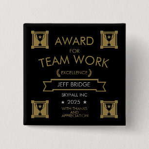 Ondernemingspersoneel Award Vierkante Button 5,1 Cm