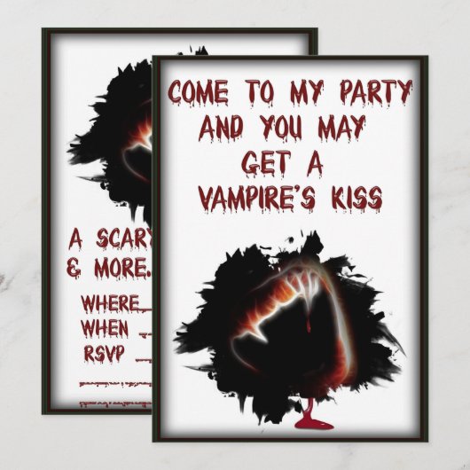 ONDERPARTIJINVITATIE KAART (Voorkant / Achterkant)