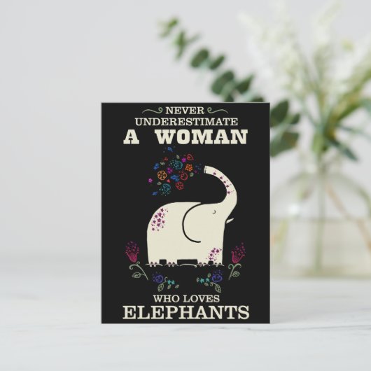 Onderschat briefkaart nooit (Staand voorkant)