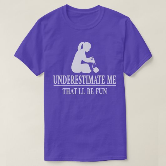 Onderschat, dames empowerment3520 t-shirt (Design voorkant)