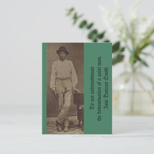 Onderschat de bepaling niet briefkaart (Staand voorkant)