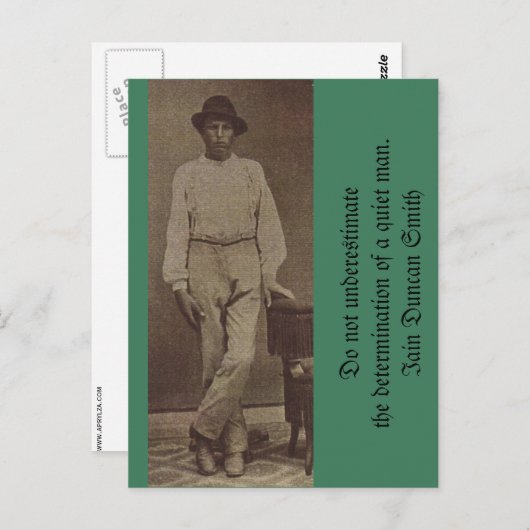 Onderschat de bepaling niet briefkaart (Voorkant / Achterkant)