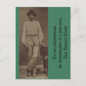 Onderschat de bepaling niet briefkaart (Voorkant)