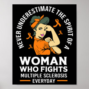 Onderschat de geest van een vrouw MS Warrior Poster