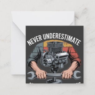 Onderschat een man die nog steeds sleutels gebruik notitiekaartje