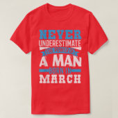 Onderschat het energieverbruik nooit in maart t-shirt (Design voorkant)