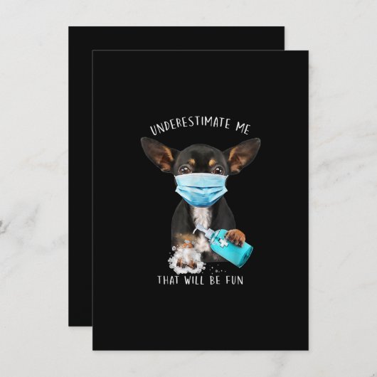 Onderschat me dat dit een vun Gezegde van de puppy Bedankkaart (Voorkant / Achterkant)