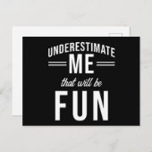 Onderschat me dat het leuk zal zijn briefkaart (Voorkant / Achterkant)