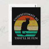Onderschat me. Dat wordt leuk Briefkaart (Voorkant / Achterkant)