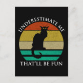 Onderschat me. Dat wordt leuk Briefkaart (Voorkant)
