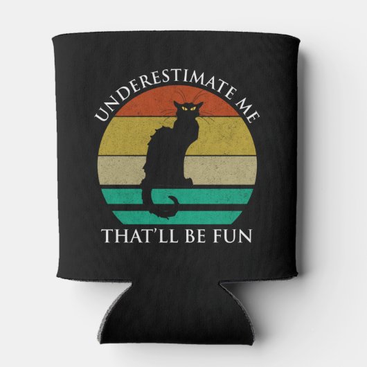 Onderschat me, dat zal leuk zijn blikjeskoeler (Achterkant)