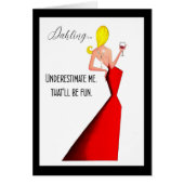 "Onderschat me - Dat zal leuk zijn." Diva (Voorkant)