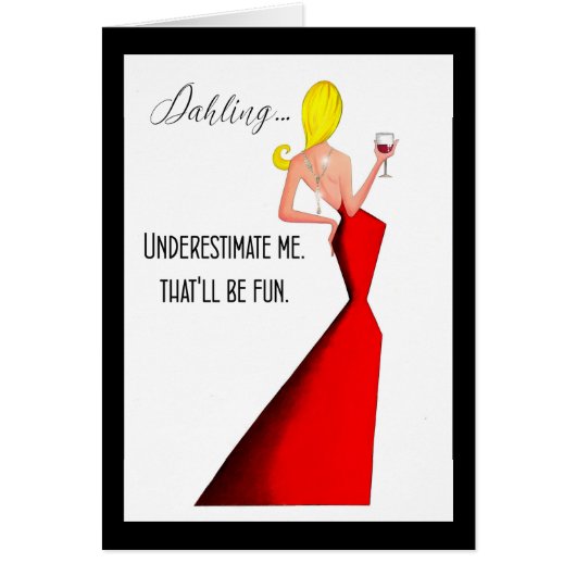 "Onderschat me - Dat zal leuk zijn." Diva (Voorkant)