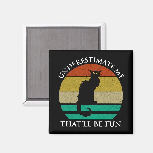 Onderschat me, dat zal leuk zijn magneet (Voorkant / Achterkant)