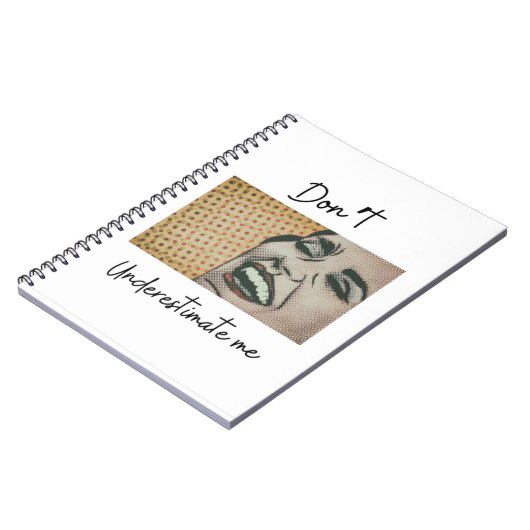 "Onderschat me niet," Ontwerp Notitieboek (Linkerzijde)