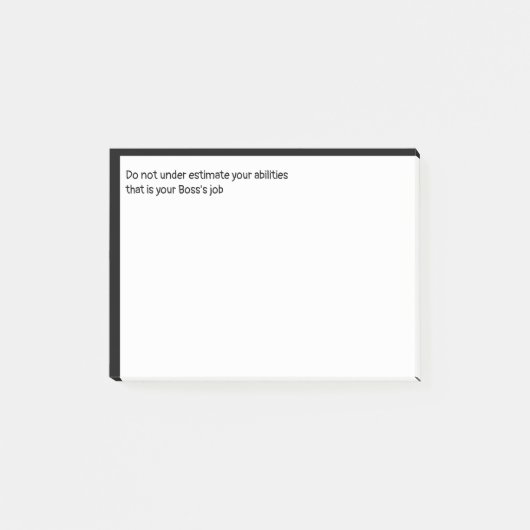 Onderschat niet uw capaciteiten dat is uw post-it® notes (Voorkant)
