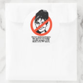 Onderschat nooit de kracht van echt domme mensen ronde sticker (Tas)