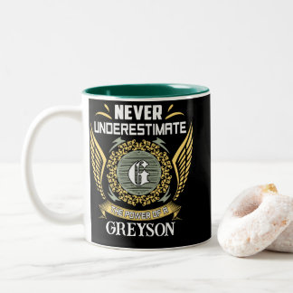Onderschat Nooit De Kracht Van Een Greyson Tweekleurige Koffiemok