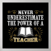 Onderschat nooit de kracht van een leraar poster (Voorkant)