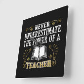 Onderschat nooit de kracht van een leraar vierkante klok (Hoek)