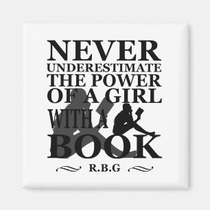Onderschat nooit de kracht van een meisje met boek magneet