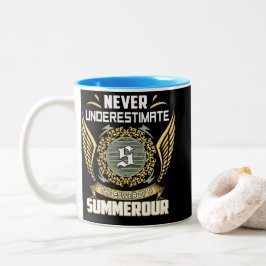 Onderschat Nooit De Kracht Van Een Summerour Tweekleurige Koffiemok