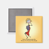 Onderschat nooit de kracht van een vrouw die leest magneet (Voorkant / Achterkant)