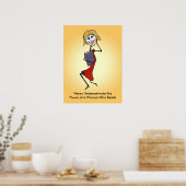 Onderschat nooit de kracht van een vrouw die leest poster (Keuken)