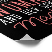 Onderschat nooit de kracht van een vrouw en haar poster (Hoek)