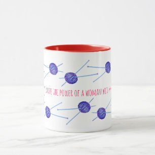 Onderschat nooit de kracht van een vrouw ... mok