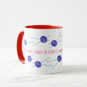 Onderschat nooit de kracht van een vrouw ... mok (Voorkant links)