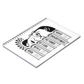 Onderschat nooit de kracht van meisjes met boek notitieboek (Linkerzijde)