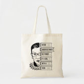 Onderschat nooit de kracht van meisjes met boek tote bag (Voorkant)
