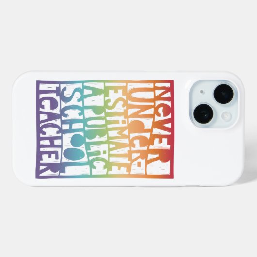 Onderschat nooit de leerkracht Case-Mate iPhone case (Achterkant (horizontaal))