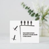 Onderschat nooit de macht van domme mensen groepen briefkaart (Staand voorkant)