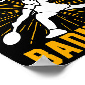 Onderschat nooit de oude Man Dminton Shuttle Poster (Hoek)