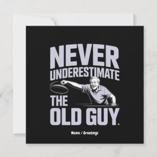 Onderschat nooit de oude man Funny Disk Golf Kaart